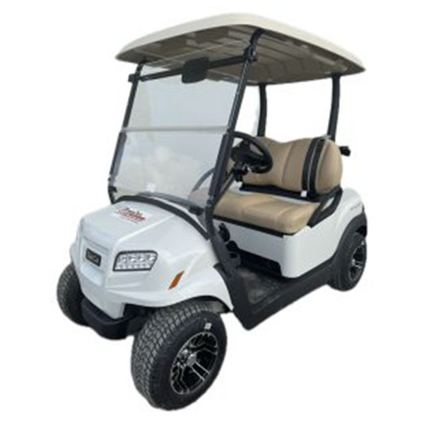 Deluxe golf cart with extra seating for rent on Bonaire