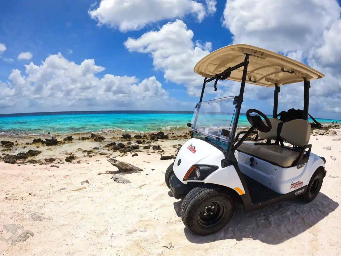 Golf cart rental in Kralendijk for exploring Bonaire