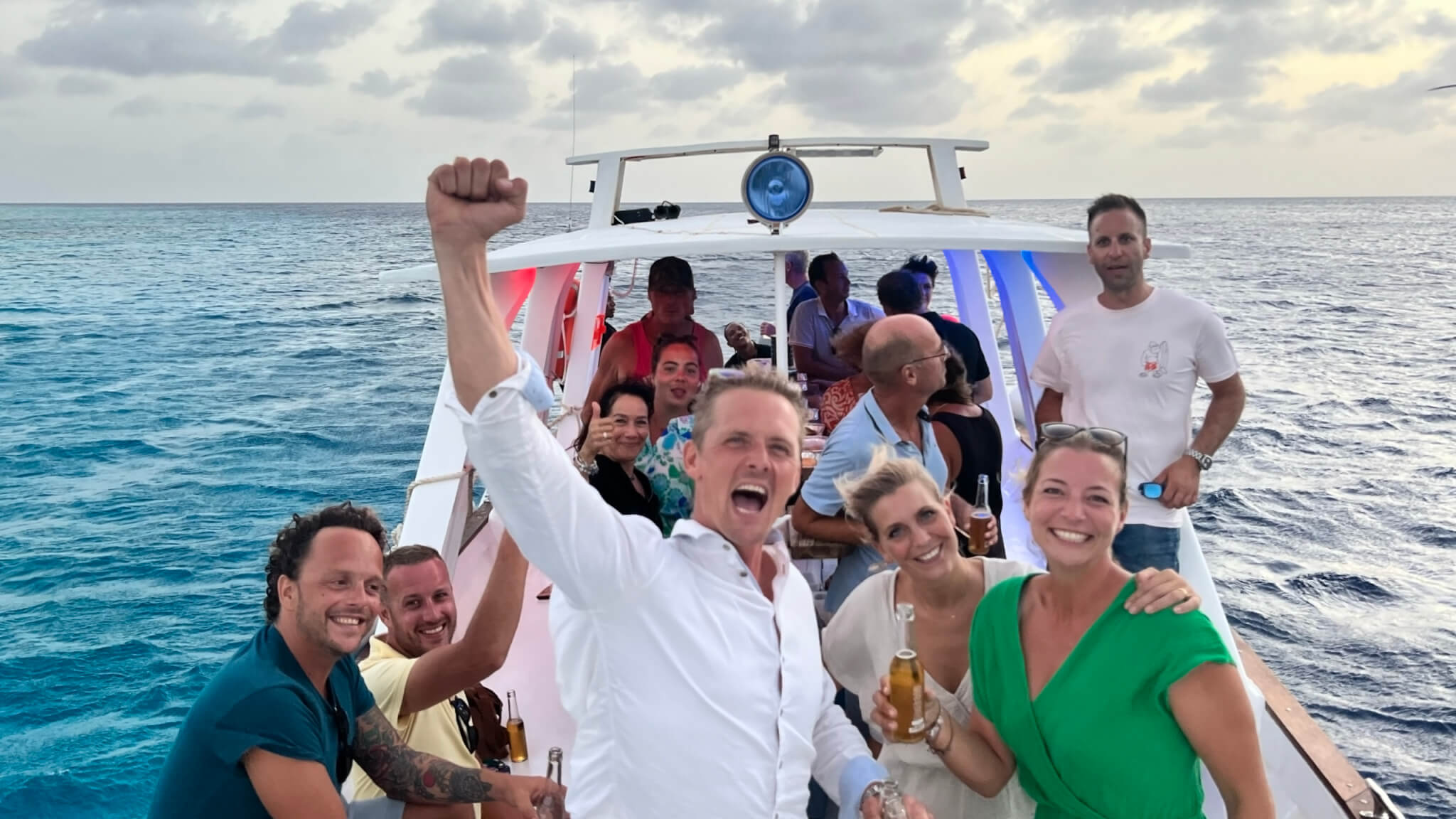 Private boat tour on the clear water off Bonaire with Captain Jack
